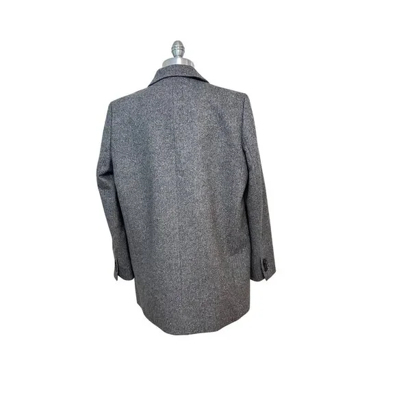 Everlane The Oversized Blazer in Wool Gray Herringbone size 10 - Picture 7 of 9